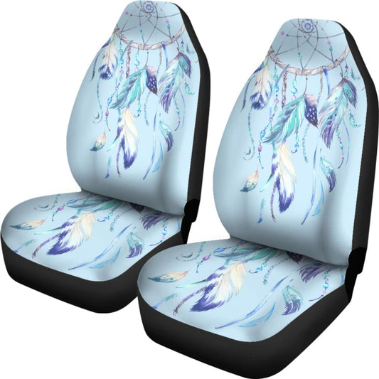Native Dreamcatcher Winter Feather Car Seats Covers 211204 - YourCarButBetter