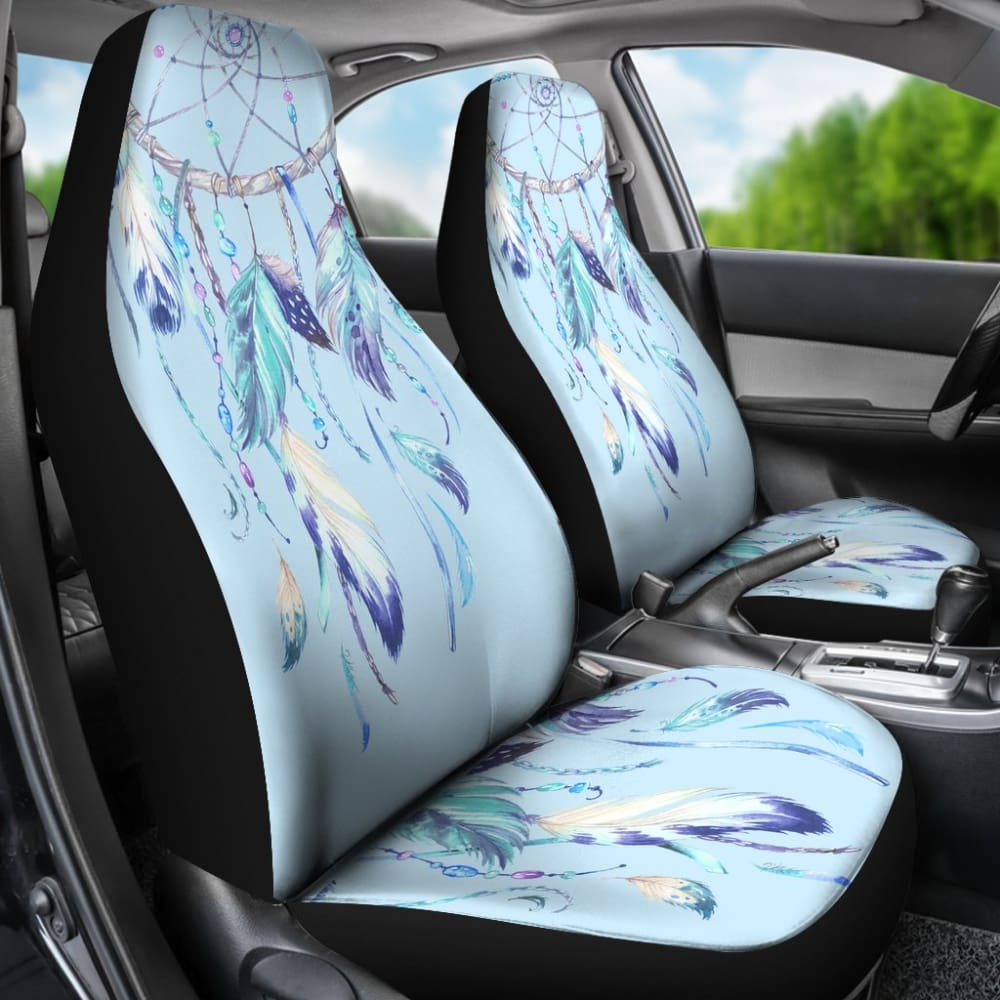 Native Dreamcatcher Winter Feather Car Seats Covers 211204 - YourCarButBetter