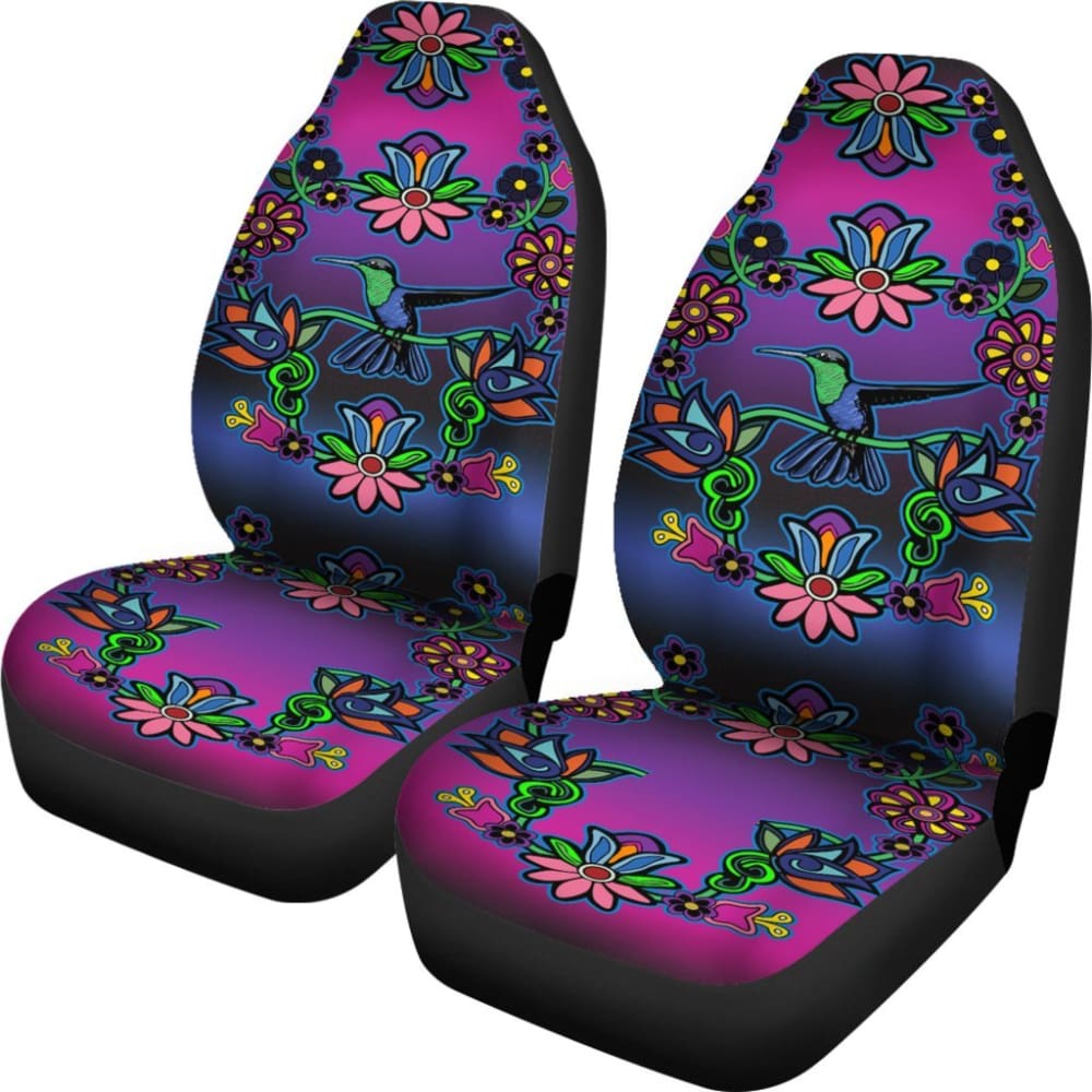 Native Floral Hummingbird Design Car Seat Covers 093223 - YourCarButBetter