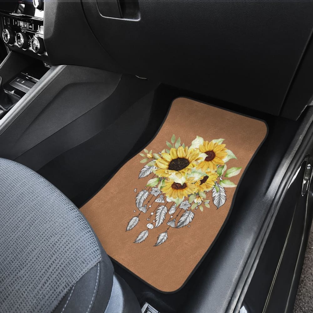 Native Sunflower Dreamcatcher Flower Lovers Car Floor Mats 211501 - YourCarButBetter