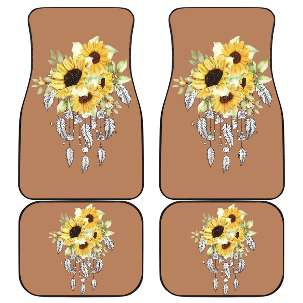 Native Sunflower Dreamcatcher Flower Lovers Car Floor Mats 211501 - YourCarButBetter