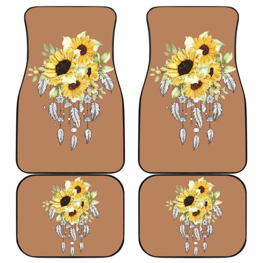 Native Sunflower Dreamcatcher Flower Lovers Car Floor Mats 211501 - YourCarButBetter