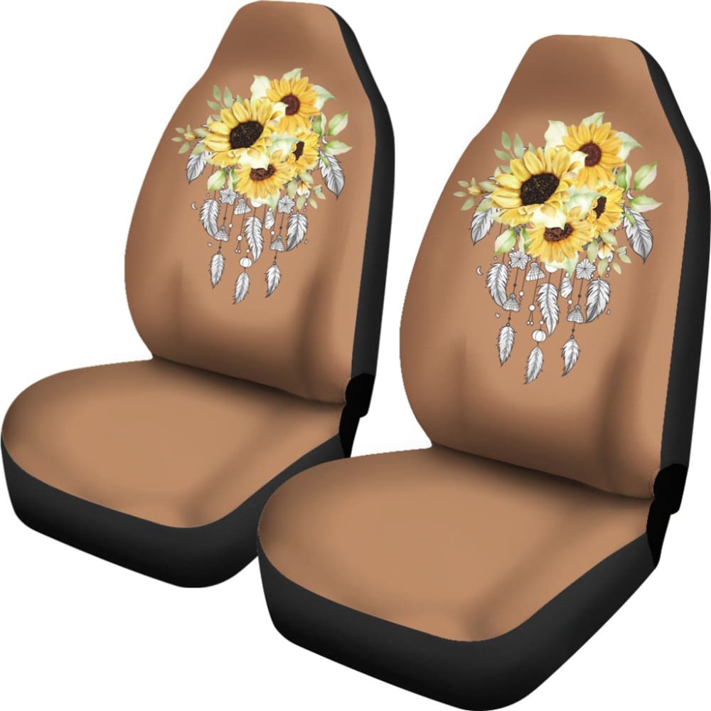 Native Sunflower Dreamcatcher Flower Lovers Car Seat Covers 211501 - YourCarButBetter
