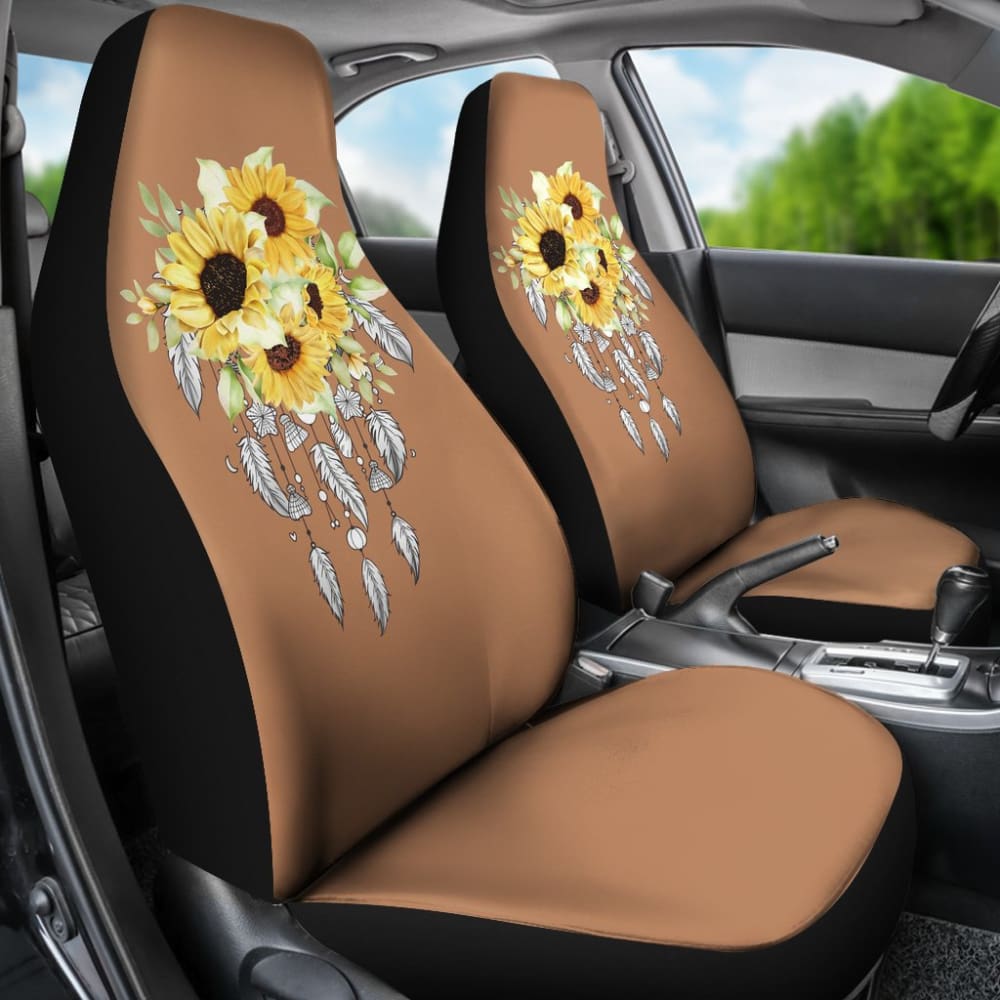 Native Sunflower Dreamcatcher Flower Lovers Car Seat Covers 211501 - YourCarButBetter