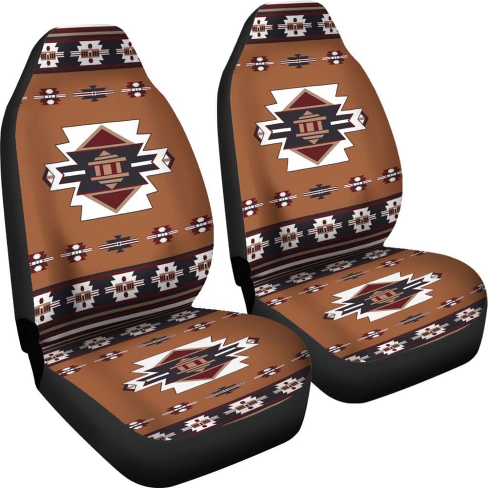 Native Temple Symbol Native American Car Seat Covers 093223 - YourCarButBetter