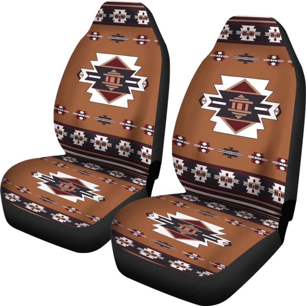 Native Temple Symbol Native American Car Seat Covers 093223 - YourCarButBetter