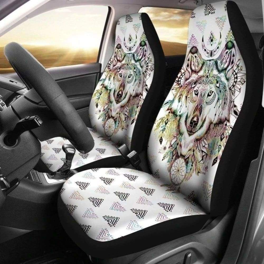 Native Wolf Car Seat Covers 115728