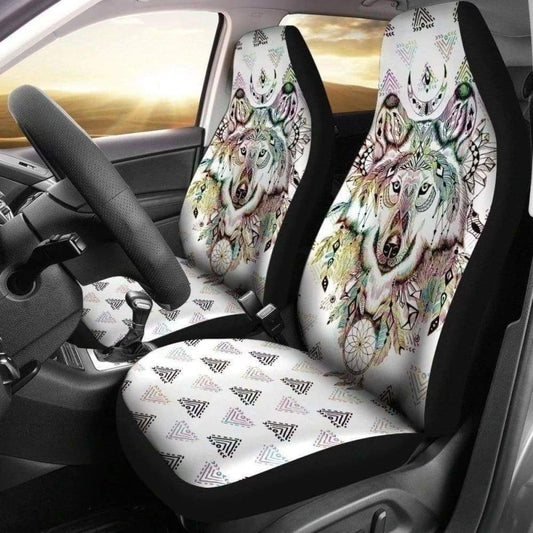 Native Wolf Car Seat Covers 115728