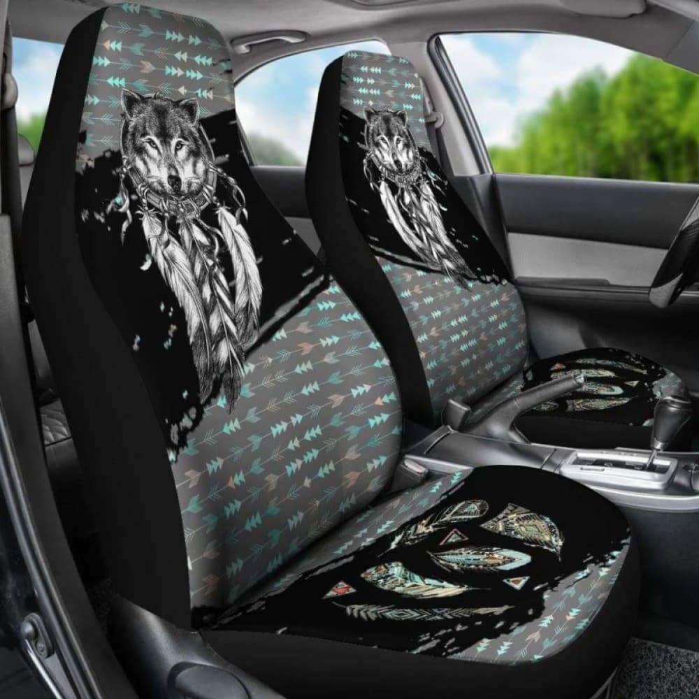 Native Wolf Car Seat Covers 200904