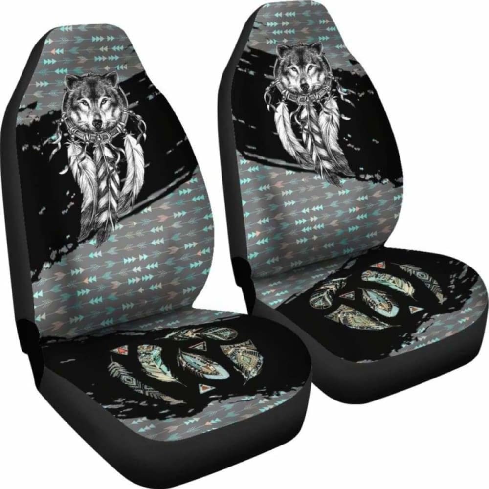Native Wolf Car Seat Covers 200904