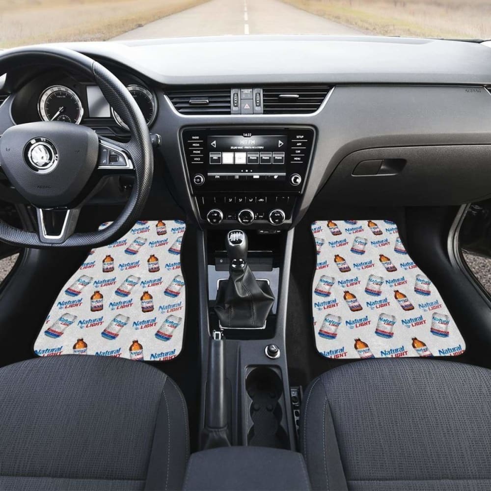 Natural Light Car Floor Mats Beer Lover Gift Idea 195016 - YourCarButBetter