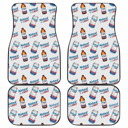 Natural Light Car Floor Mats Beer Lover Gift Idea 195016 - YourCarButBetter