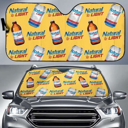 Natural Light Car Sun Shade Auto Sun Visor For Beer Lover 102507 - YourCarButBetter