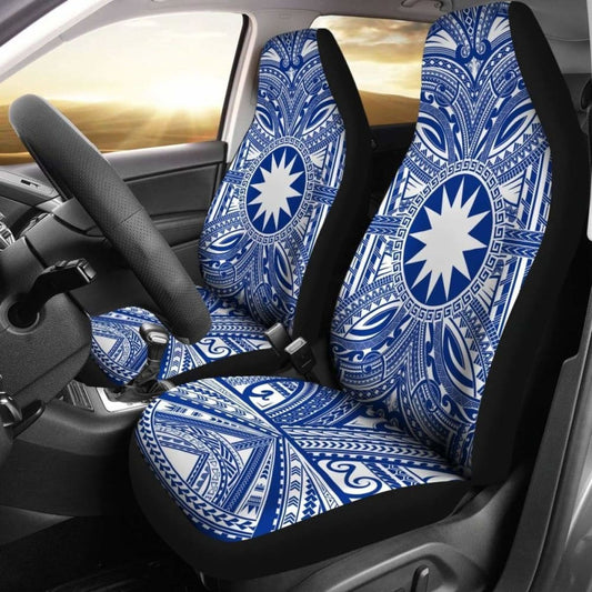 Nauru Car Seat Cover - Nauru Coat Of Arms Polynesian Flag Color 105905 - YourCarButBetter