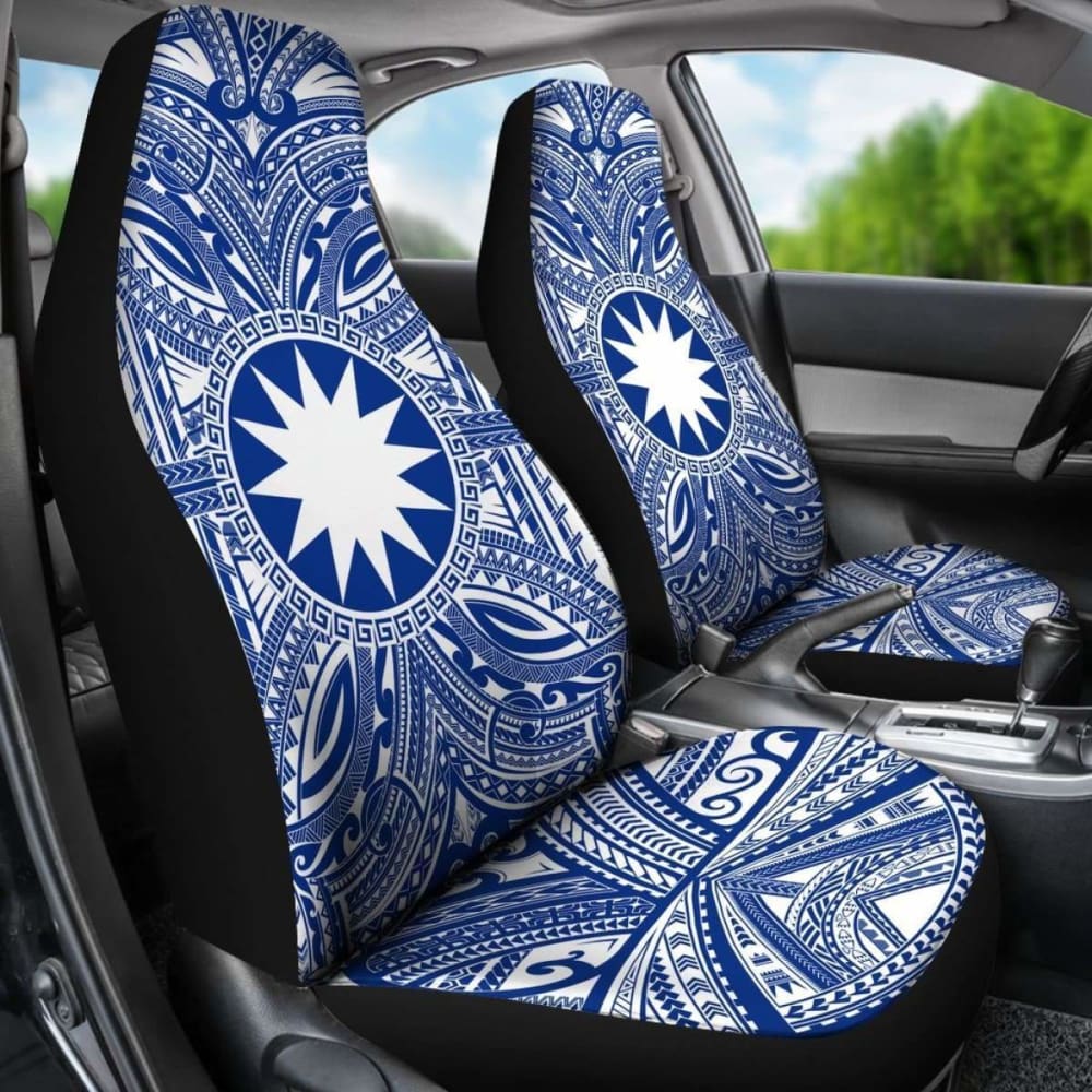 Nauru Car Seat Cover - Nauru Coat Of Arms Polynesian Flag Color 105905 - YourCarButBetter