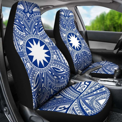 Nauru Car Seat Cover - Nauru Coat Of Arms Polynesian Flag Color 105905 - YourCarButBetter
