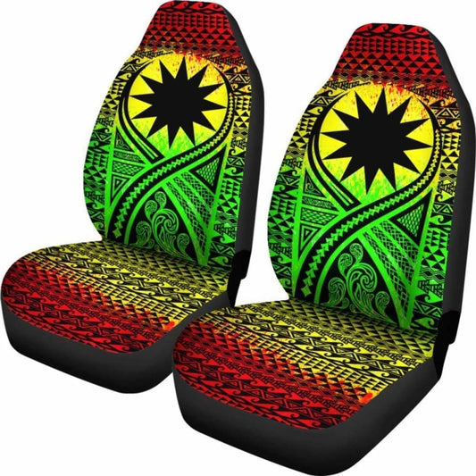 Nauru Car Seat Cover - Nauru Flag Polynesian Tattoo Reggae - 9 174914 - YourCarButBetter