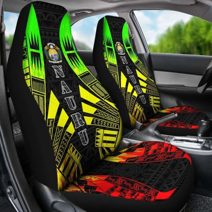 Nauru Car Seat Covers - Nauru Coat Of Arms Polynesian Tattoo Reggae - 9 174914 - YourCarButBetter