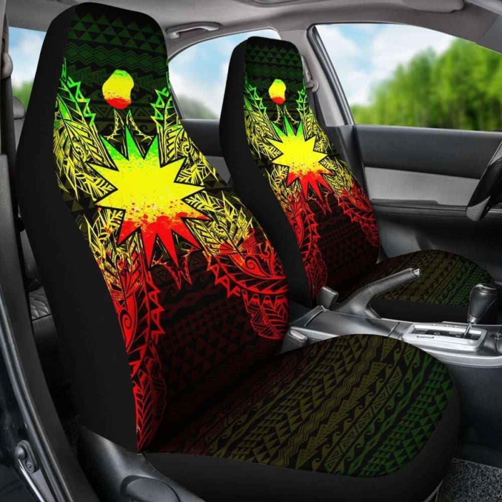 Nauru Polynesia Car Seat Cover Map Reggae 105905 - YourCarButBetter