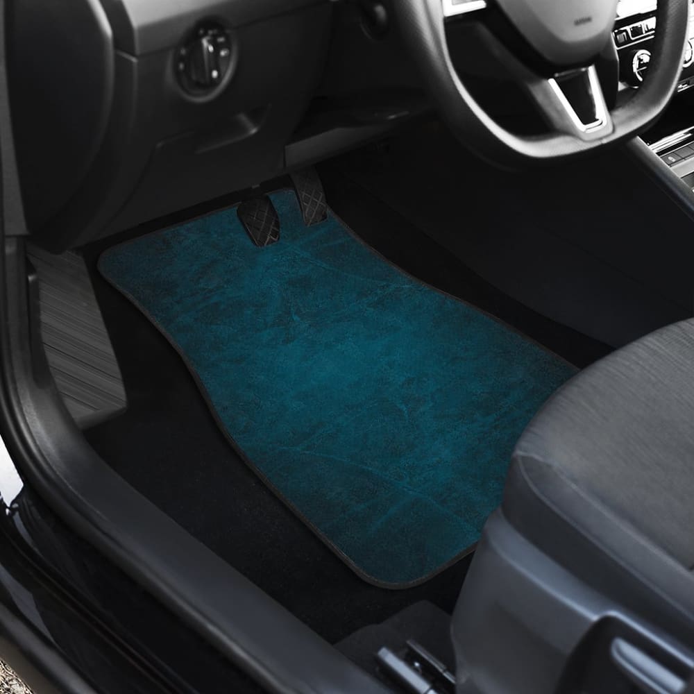 Navy Blue Grunge Car Floor Mats 211205 - YourCarButBetter