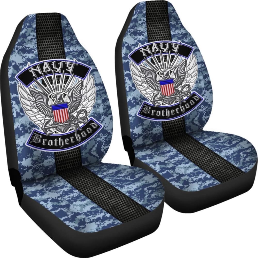 Navy Brotherhood Car Seat Covers 550317 - YourCarButBetter
