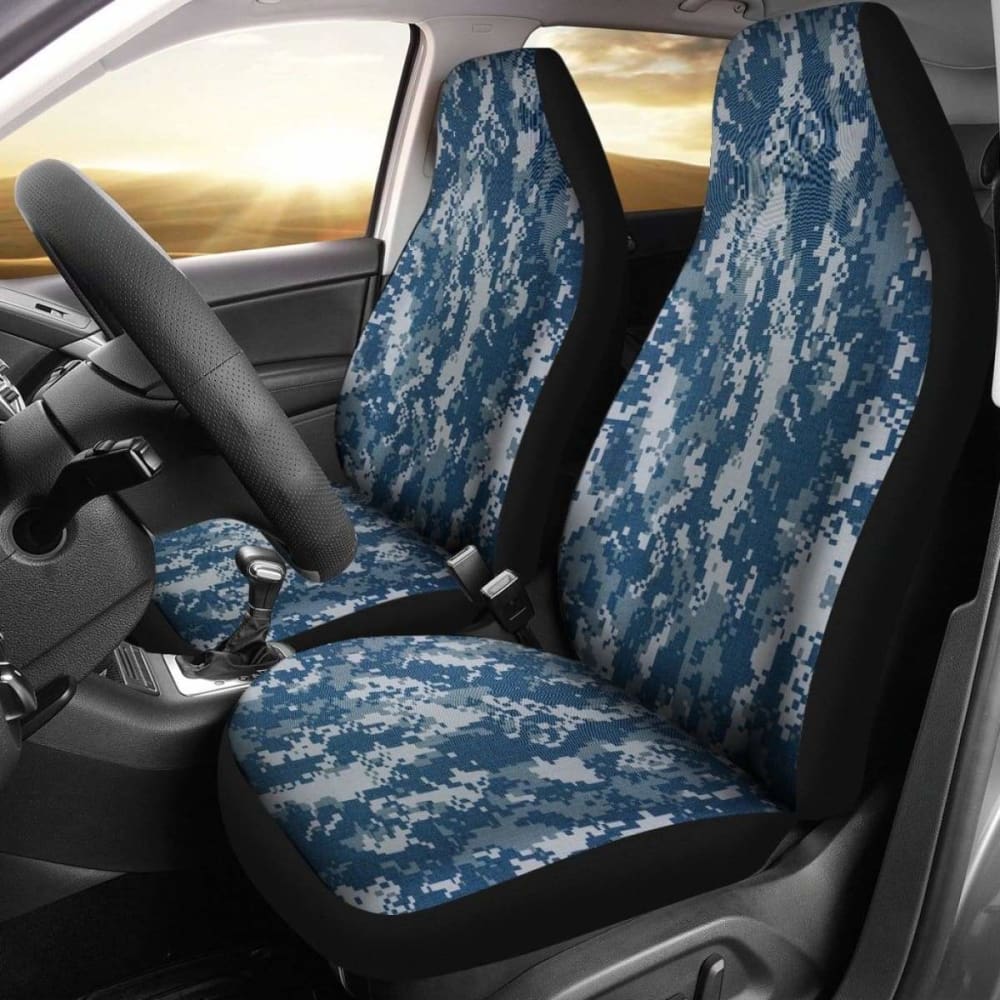 Navy Digital Camo Car Seat Cover 112608
