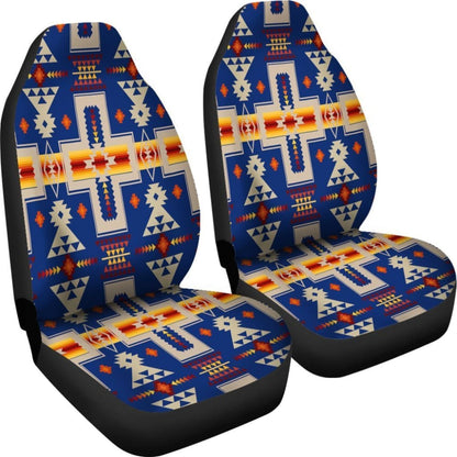 Navy Tribe Design Native American Car Seat Covers 093223 - YourCarButBetter