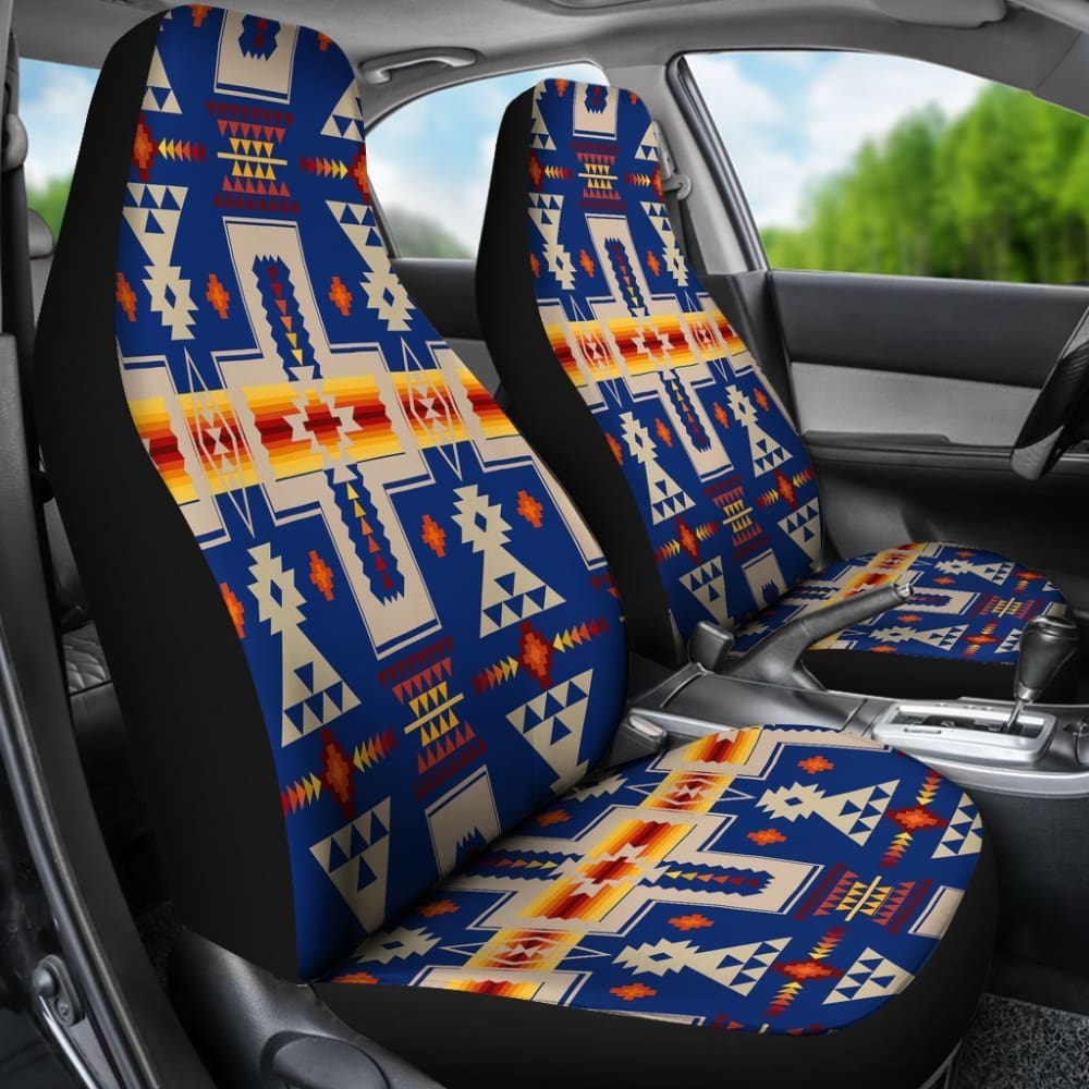 Navy Tribe Design Native American Car Seat Covers 093223 - YourCarButBetter