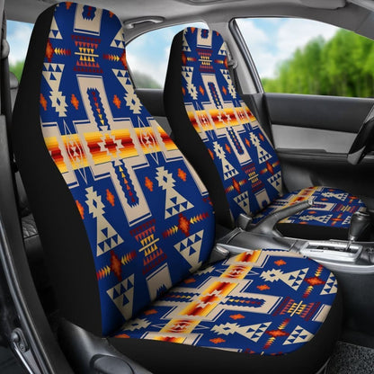 Navy Tribe Design Native American Car Seat Covers 093223 - YourCarButBetter