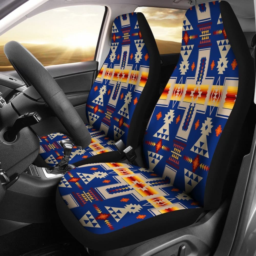Navy Tribe Design Native American Car Seat Covers 093223 - YourCarButBetter