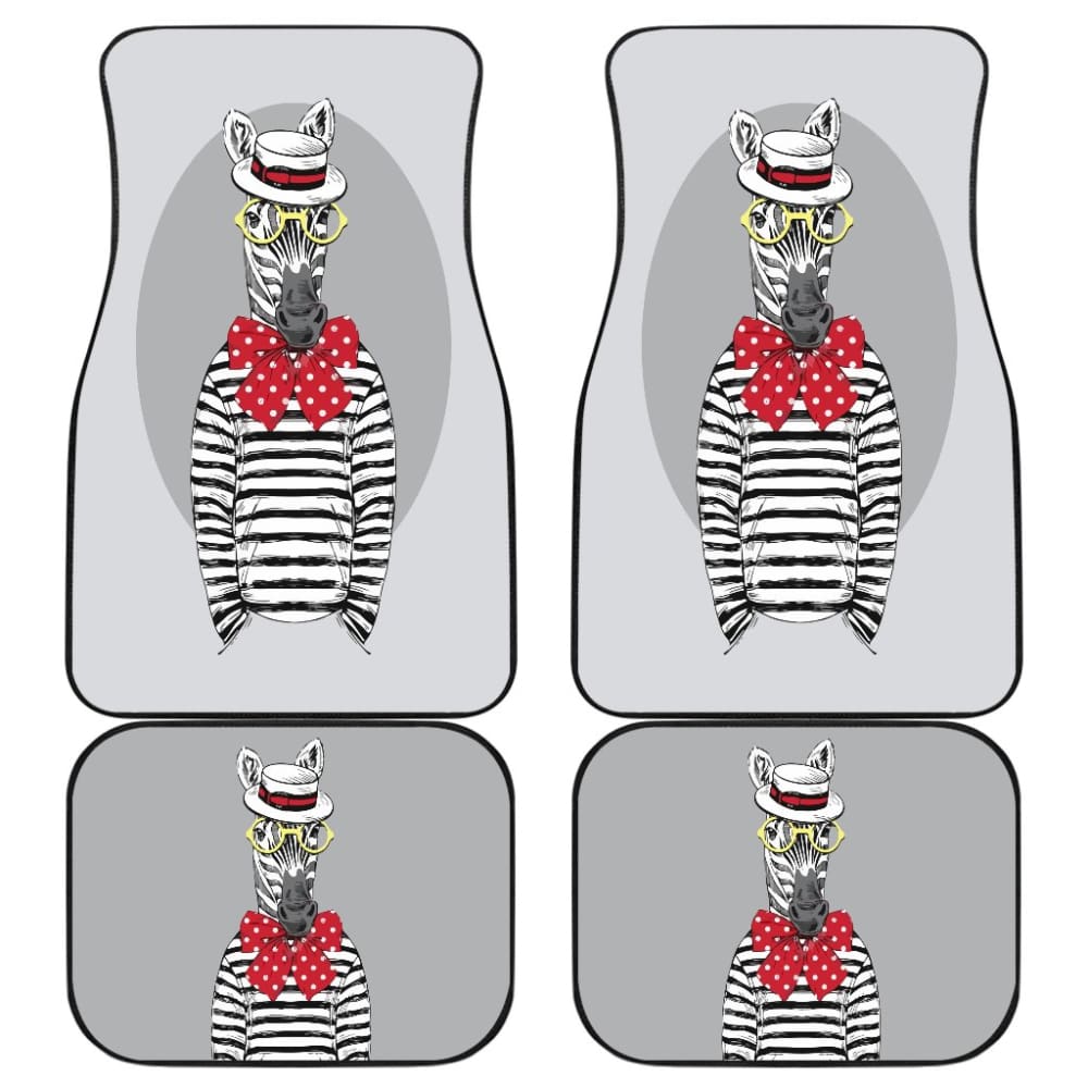 Need Friend For Travel Why Not A Zebra Car Floor Mats 212101 - YourCarButBetter