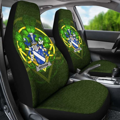 Needham Or O’Nee Ireland Car Seat Cover Celtic Shamrock (Set Of Two) 154230 - YourCarButBetter