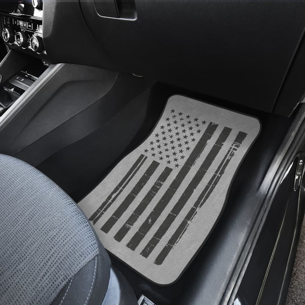 New Black American Flag Car Floor Mats Full Set 212304 - YourCarButBetter