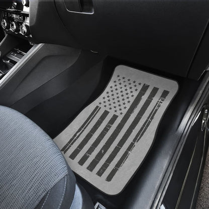 New Black American Flag Car Floor Mats Full Set 212304 - YourCarButBetter