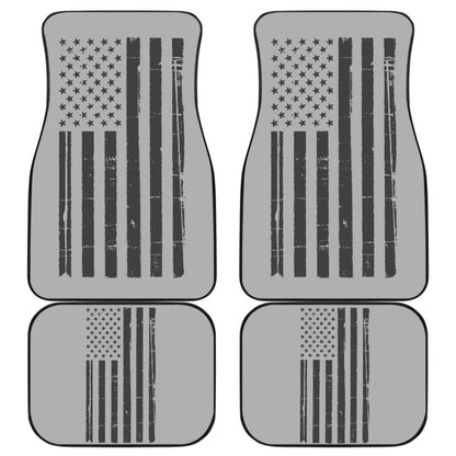 New Black American Flag Car Floor Mats Full Set 212304 - YourCarButBetter