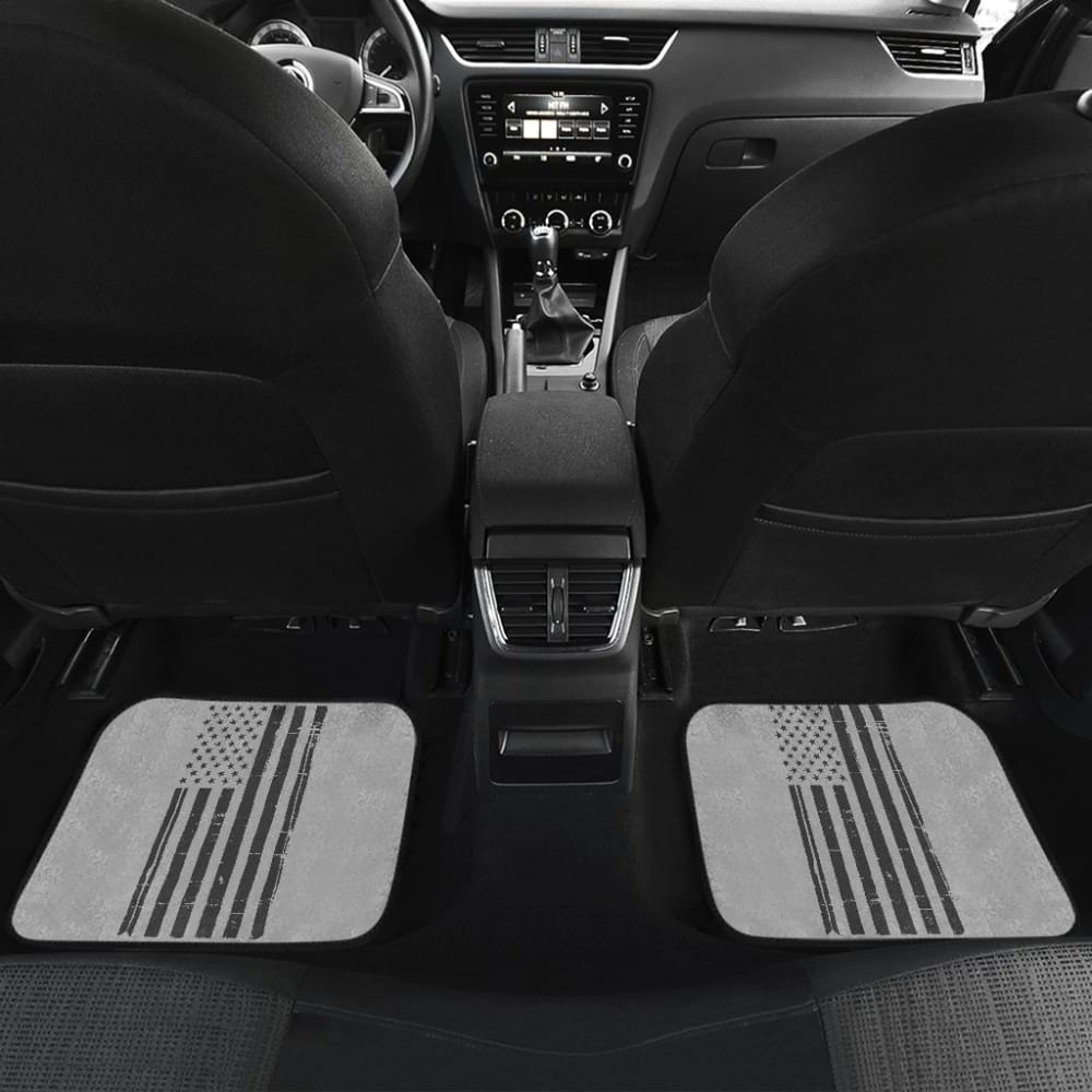 New Black American Flag Car Floor Mats Full Set 212304 - YourCarButBetter