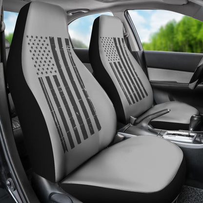 New Black American Flag Car Seat Covers Full Set 212304 - YourCarButBetter