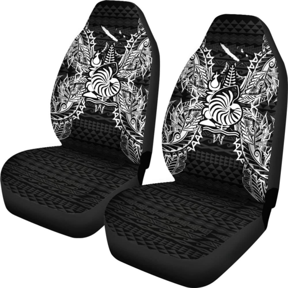 New Caldonia Car Seat Cover - New Caldonia Coat Of Arms Map Black - 105905 - YourCarButBetter
