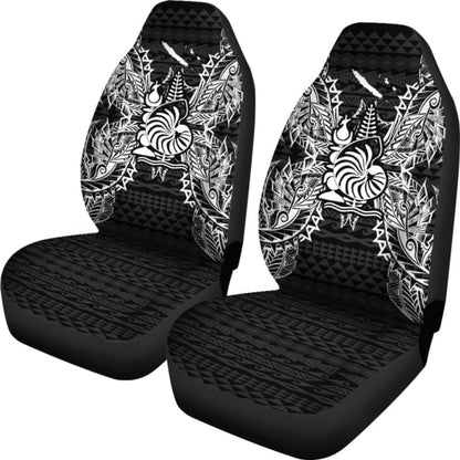 New Caldonia Car Seat Cover - New Caldonia Coat Of Arms Map Black - 105905 - YourCarButBetter
