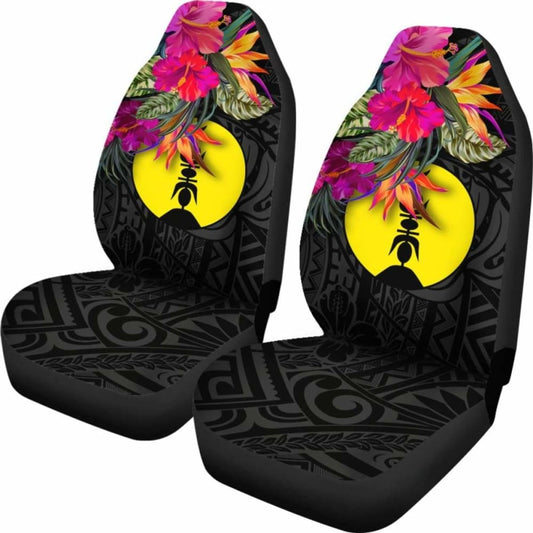 New Caledonia Car Seat Covers - Polynesian Hibiscus Pattern - 105905 - YourCarButBetter
