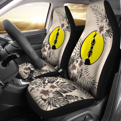New Caledonia Car Seat Covers The Beige Hibiscus (Set Of Two) 7 232125 - YourCarButBetter
