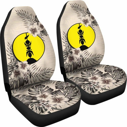 New Caledonia Car Seat Covers The Beige Hibiscus (Set Of Two) 7 232125 - YourCarButBetter