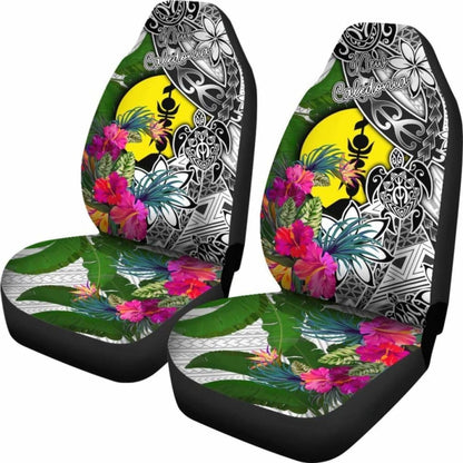 New Caledonia Car Seat Covers White - Turtle Plumeria Banana Leaf - 091114 - YourCarButBetter
