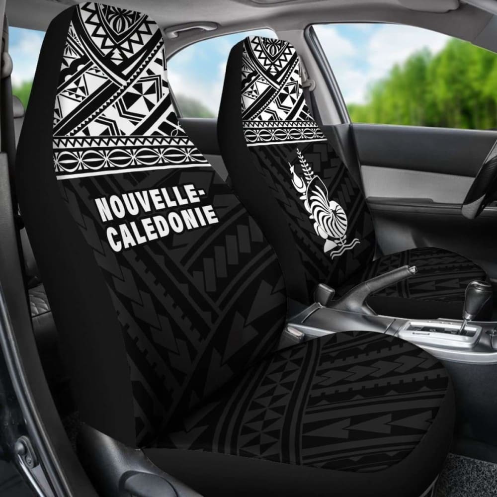 New Caledonia Polynesian Car Seat Covers Black - 105905 - YourCarButBetter