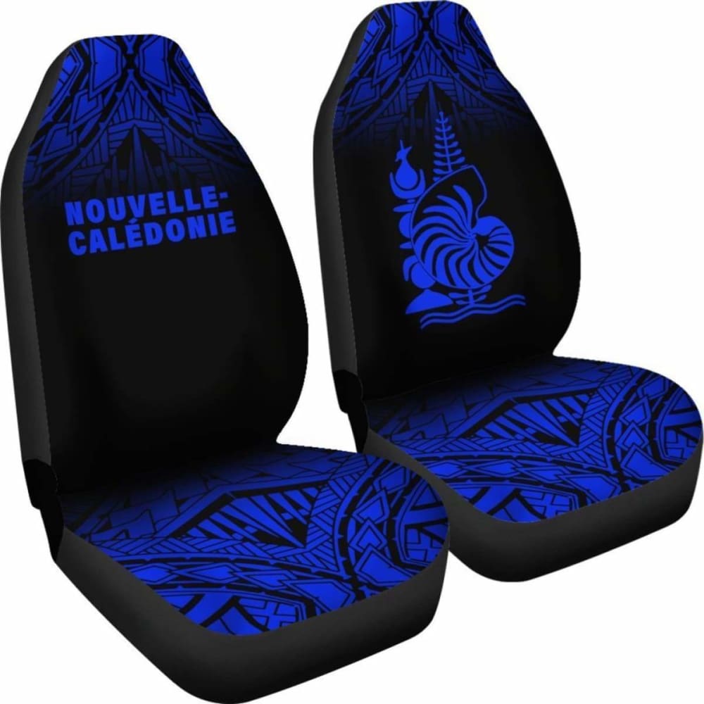 New Caledonia Polynesian Car Seat Covers - Blue Fog - 105905 - YourCarButBetter