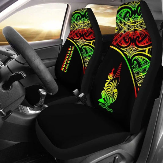 New Caledonia Polynesian Car Seat Covers - Reggae Curve - 105905 - YourCarButBetter