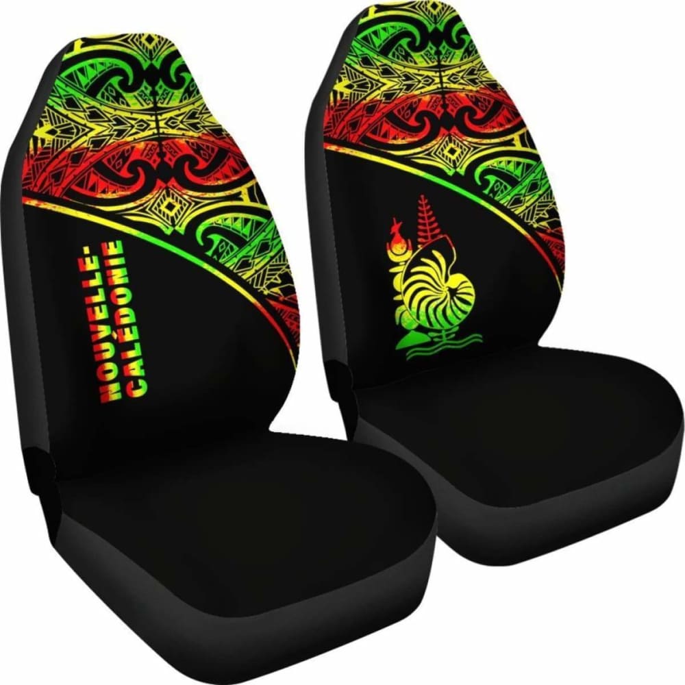 New Caledonia Polynesian Car Seat Covers - Reggae Curve - 105905 - YourCarButBetter