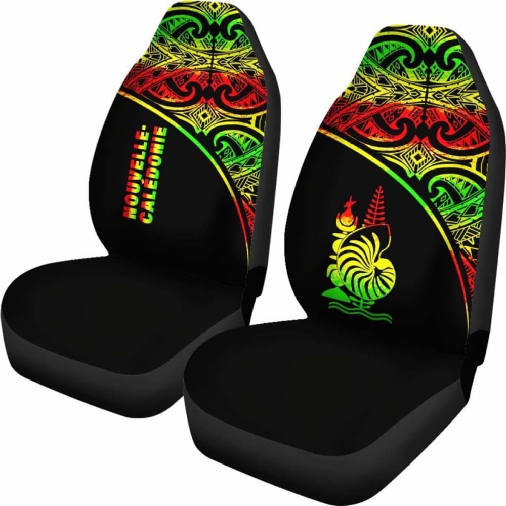 New Caledonia Polynesian Car Seat Covers - Reggae Curve - 105905 - YourCarButBetter