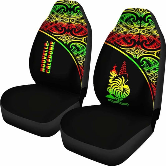 New Caledonia Polynesian Car Seat Covers - Reggae Curve - 105905 - YourCarButBetter