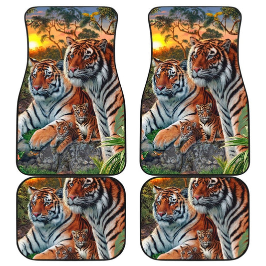 New High Quality Family Tiger Car Floor Mats 211202